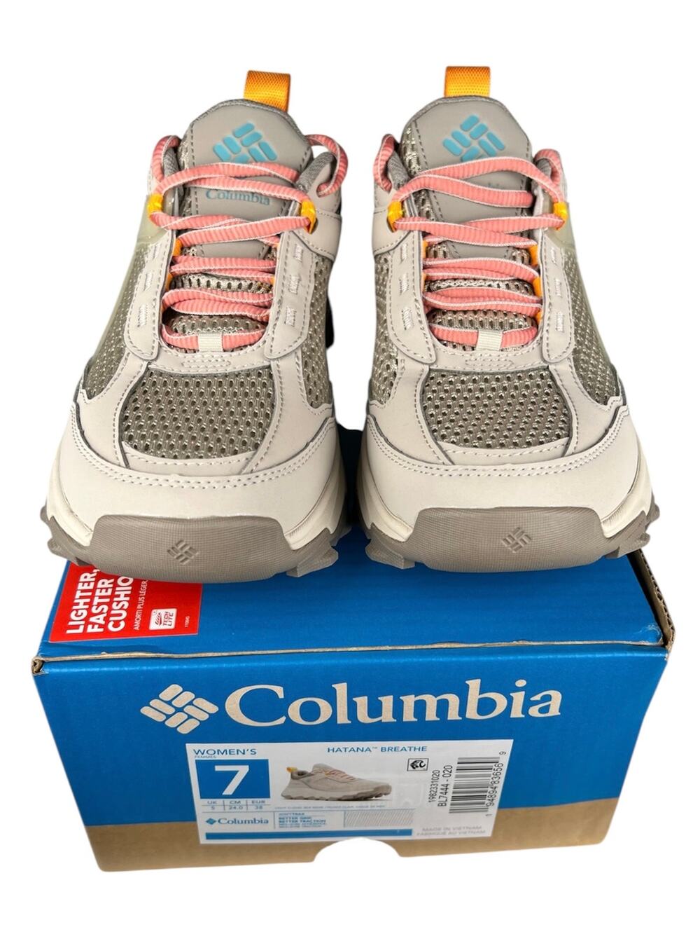 Columbia Women's Hatana Breathe Light Cloud Sea Wave Hiking Shoes Size 7